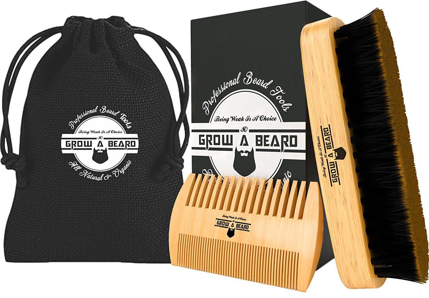 Beard Brush and Comb Set